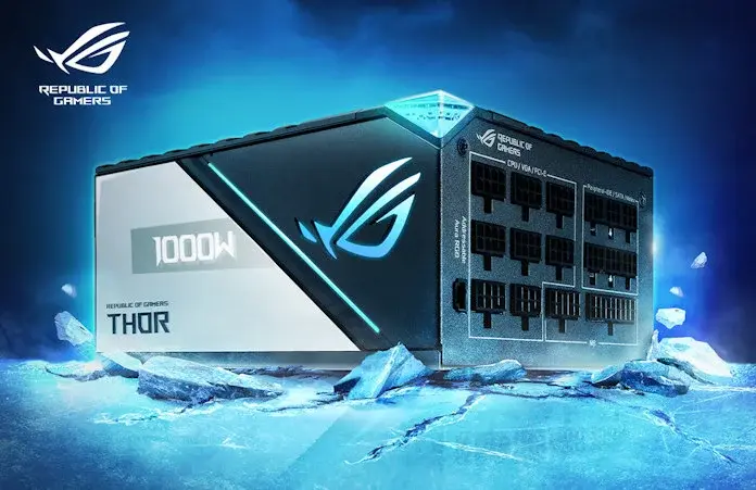 alimentation pc gamer asus rog thor 1000w pour configuration gaming haute performance stable et fiable