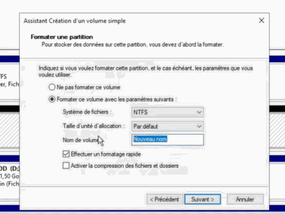 formater une partition