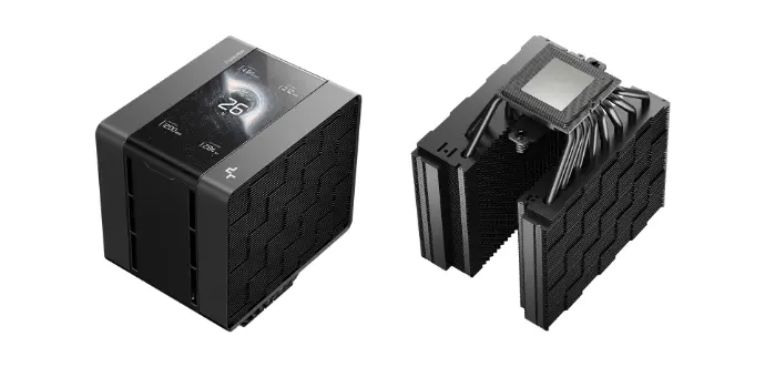DeepCool Assassin V Vision dual-tower air cooler with built-in LCD screen