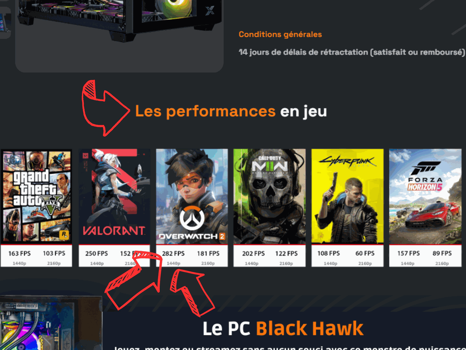 Performances en Jeu fiche produit FlowUP