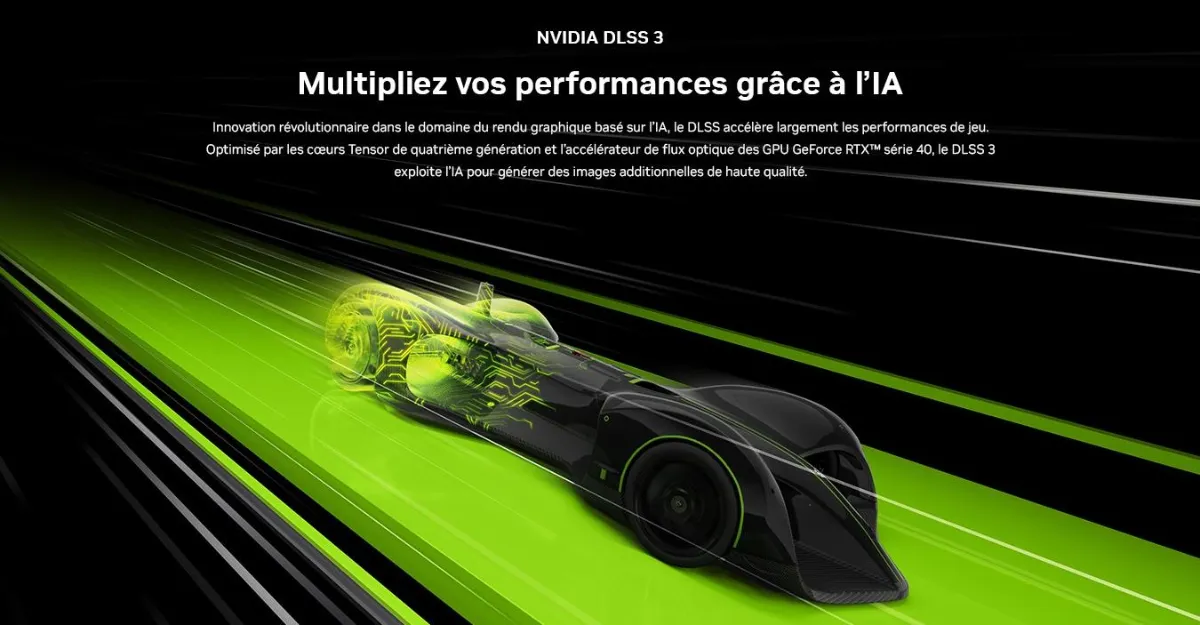 NVIDIA visual showing DLSS 3 and image generation