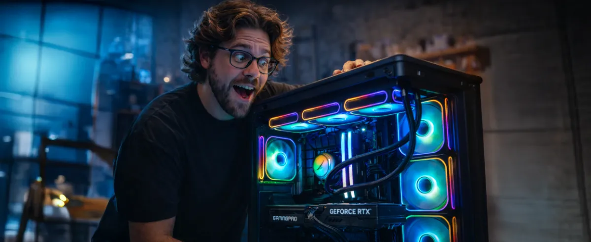 Brand-new FlowUP gaming PC ready for its first start