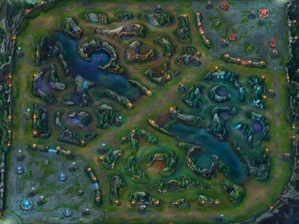 Kaart van de Rift der Waarzeggers in League of Legends
