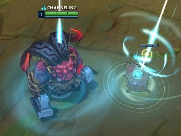 Kampioen die terugkeert naar de basis in League of Legends