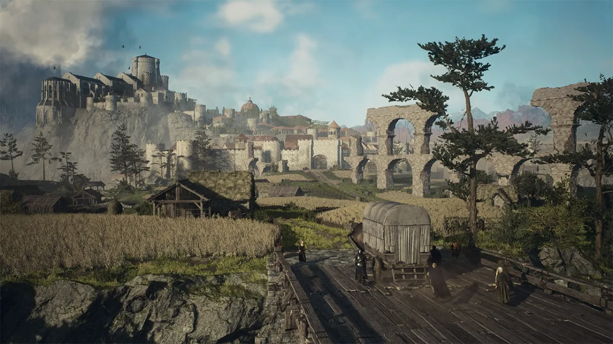 Fortified city and landscape from Dragon's Dogma 2