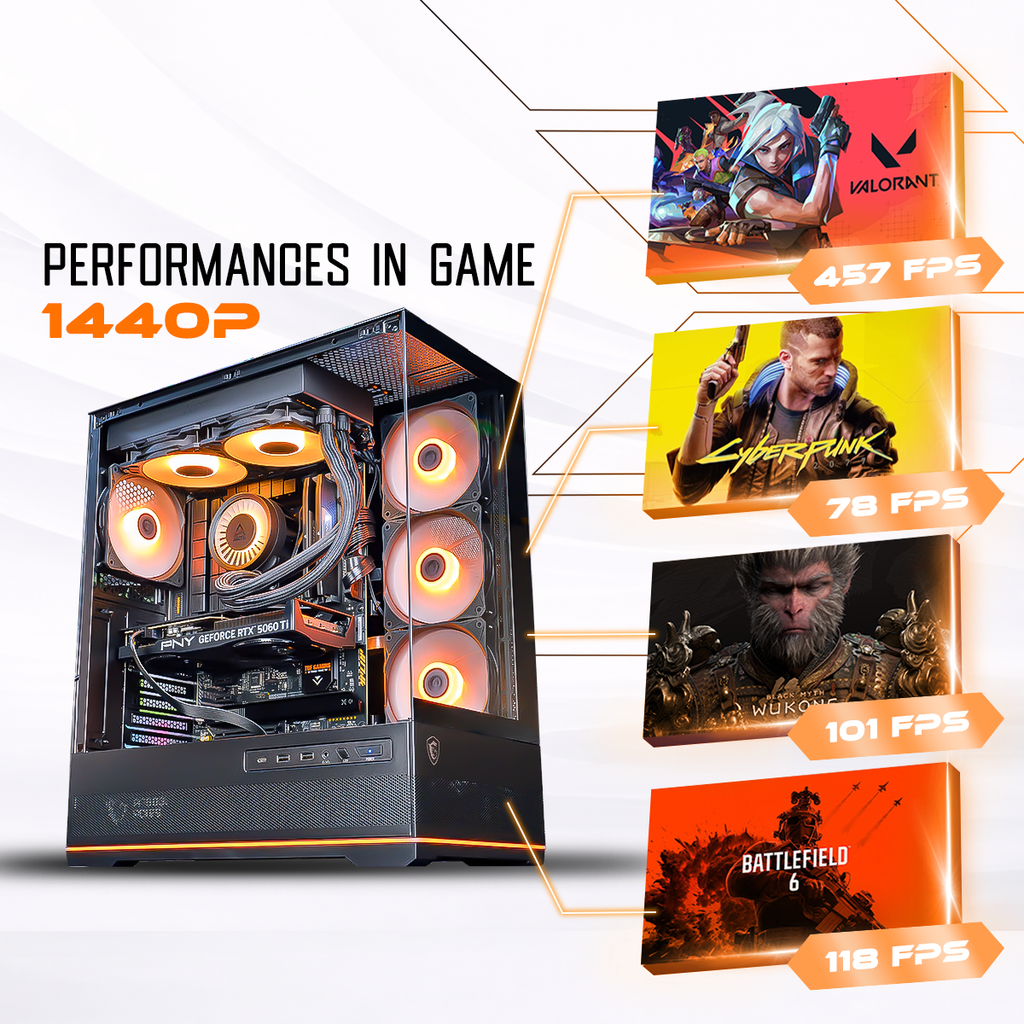 PC Rubis GeForce RTX™ 5060 Ti 16GB Powered by MSI