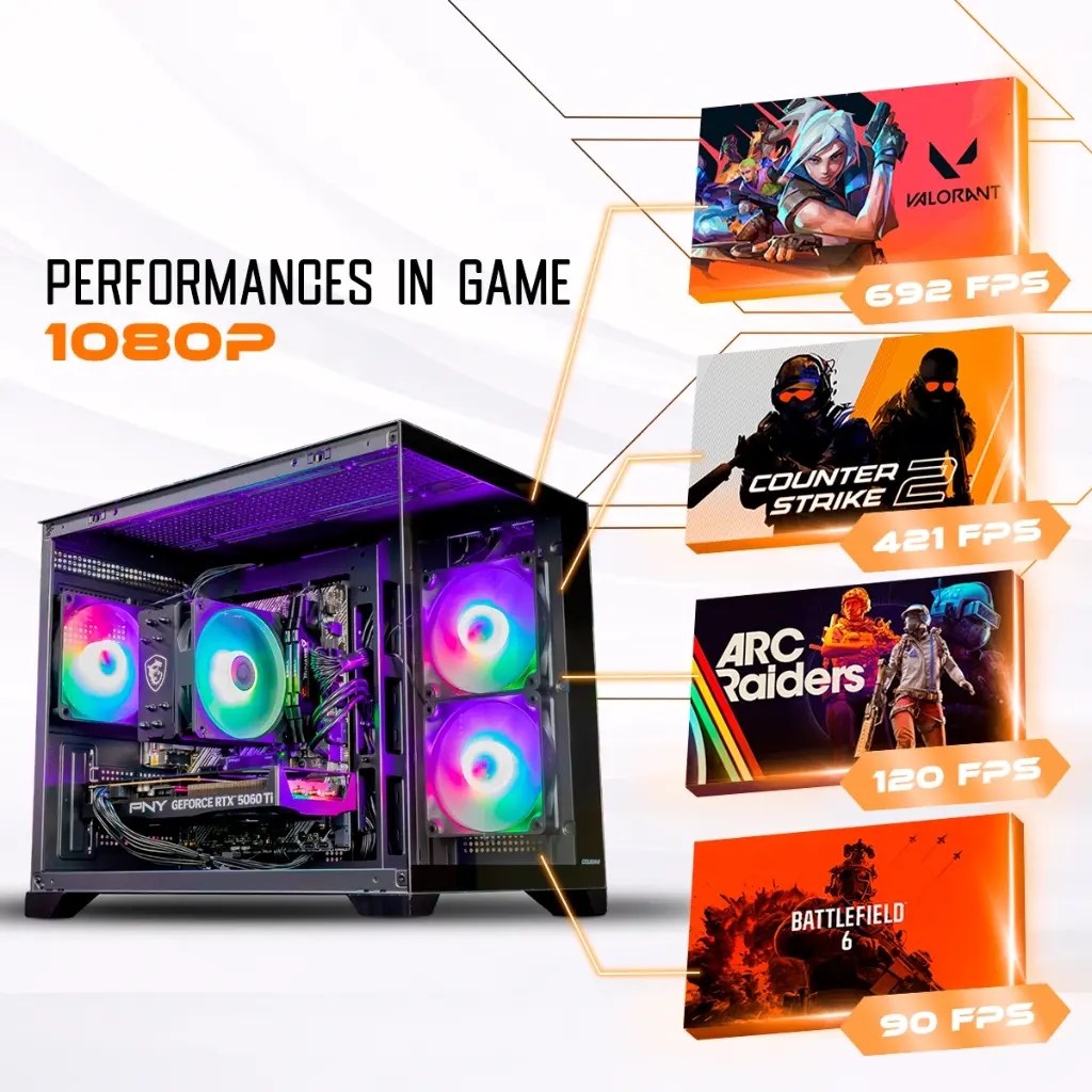 PC Mirage GeForce RTX™ 5060 Ti Powered by MSI