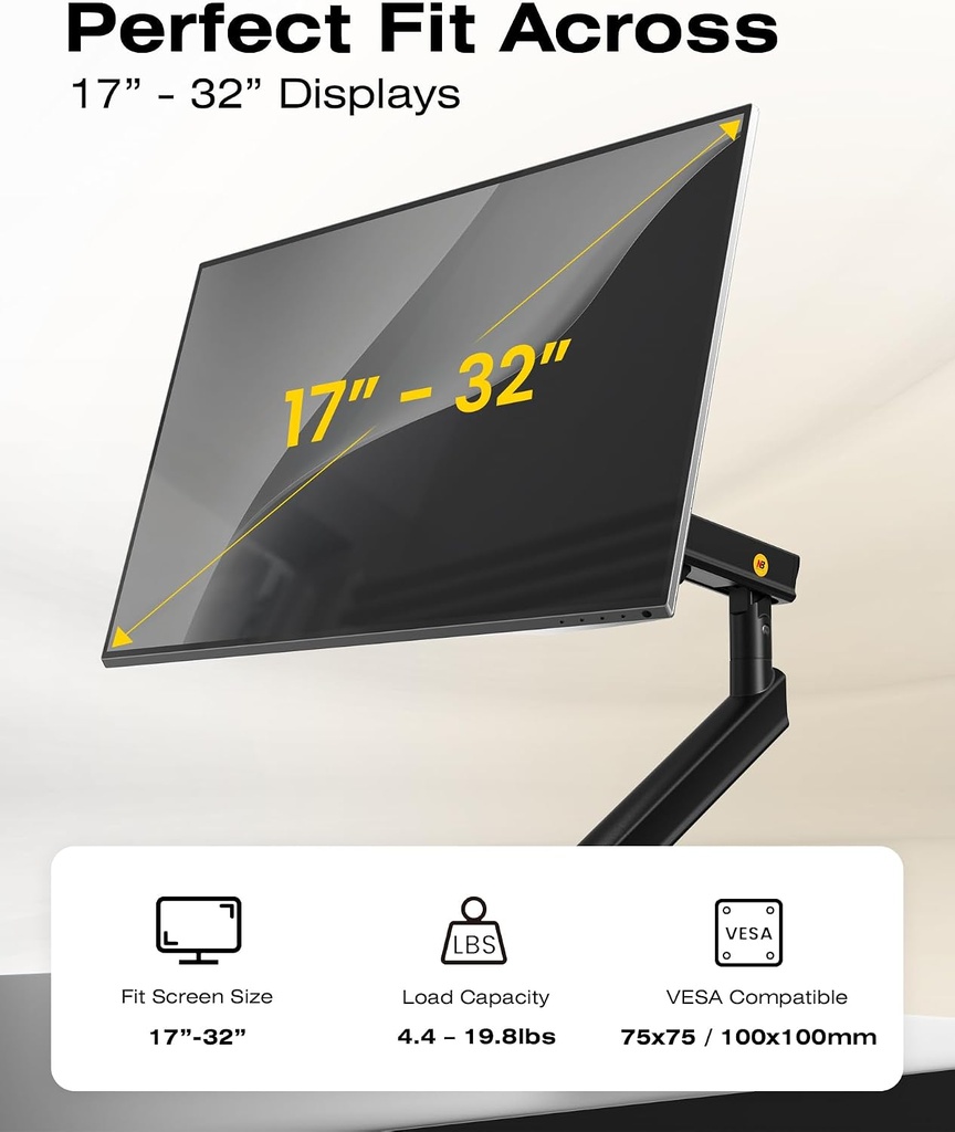 NB bras de Moniteur pour Écran 17 à 32''