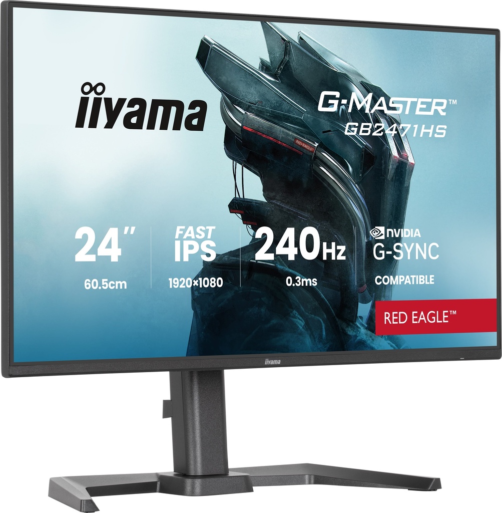 IIyama G-Master Red Eagle 24" / 240Hz / FHD / Fast IPS / Plat - Écran PC