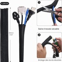 SOULWIT - Kit complet de gestion des câbles - 200 pièces - Black
