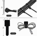SOULWIT - Kit complet de gestion des câbles - 200 pièces - Black