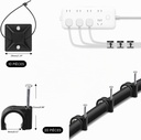 SOULWIT - Kit complet de gestion des câbles - 200 pièces - Black