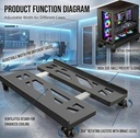  Mujiluxe - Support mobile réglable pour tour PC