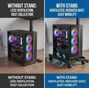  Mujiluxe - Support mobile réglable pour tour PC