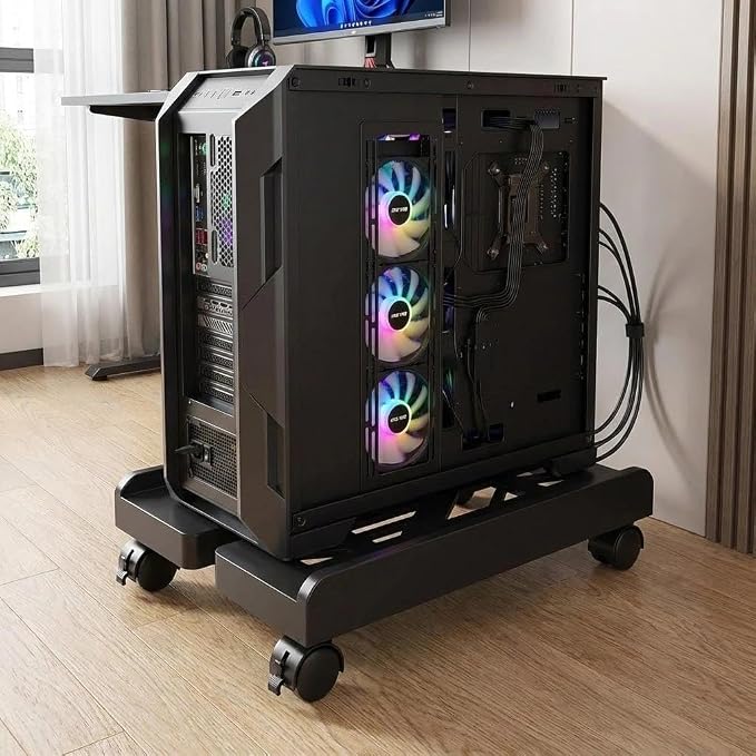  Mujiluxe - Support mobile réglable pour tour PC