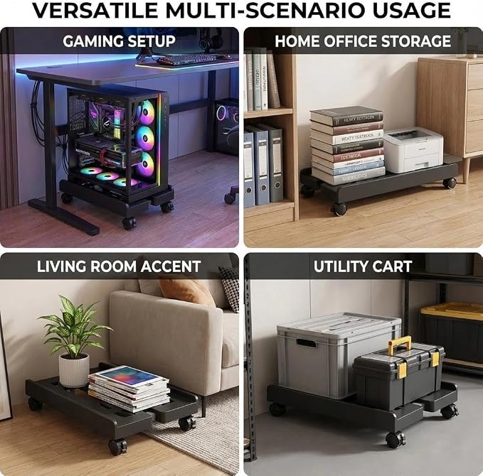  Mujiluxe - Support mobile réglable pour tour PC