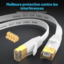 Câble Ethernet 10 m, Cat7 - White