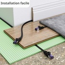  Folishine - Câble Ethernet Cat 7 plat noir 10 m