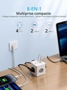 Cube Multiprise 8 en 1 - Blanc
