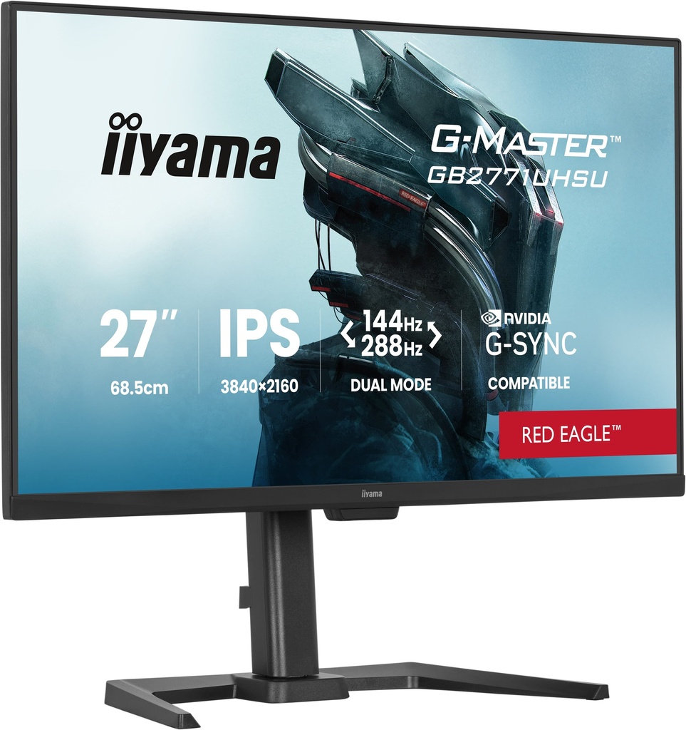 IIyama G-Master Red Eagle 27" / 144Hz / 4K UHD / Fast IPS / Plat - Écran PC