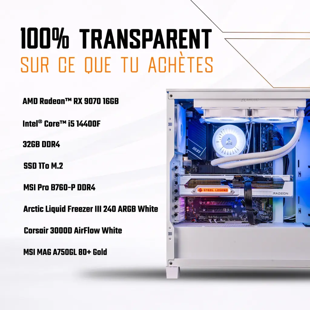 PC French Radeon RX™ 9070 by Corsair
