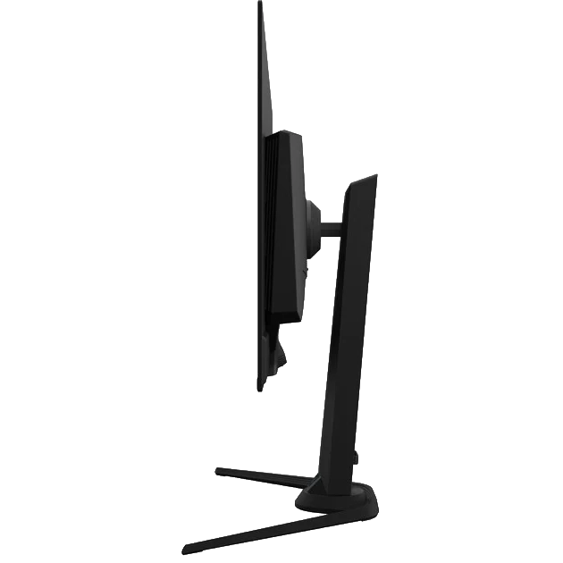 Vue latérale de l'écran PC gaming AORUS et de son support.