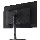 Vue arrière du GIGABYTE MO32U mettant en avant son design sobre et son pied ergonomique.