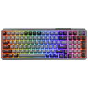 Vue de dessus clavier gamer Cooler Master MK770 Gris Spatial avec touches rétroéclairées RGB et molette multifonction FlowUP