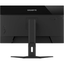 Vue arrière complète de l'écran PC gamer plat Gigabyte M32UP avec son pied ergonomique et son design sobre pour setup FlowUP