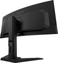 Vue arrière écran PC gamer Gigabyte MO34WQC2 34 pouces incurvé QD OLED 240Hz pied ergonomique design gaming noir