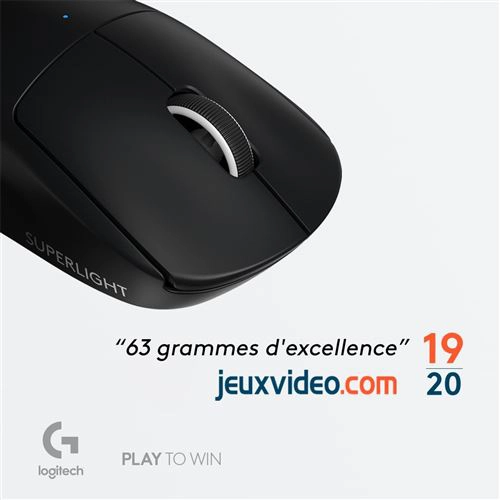 LOGITECH Pro X Superlight Noir sans fil
