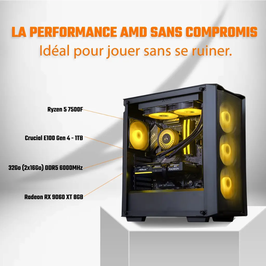 PC Rift Radeon™ RX 9060 XT 8GB