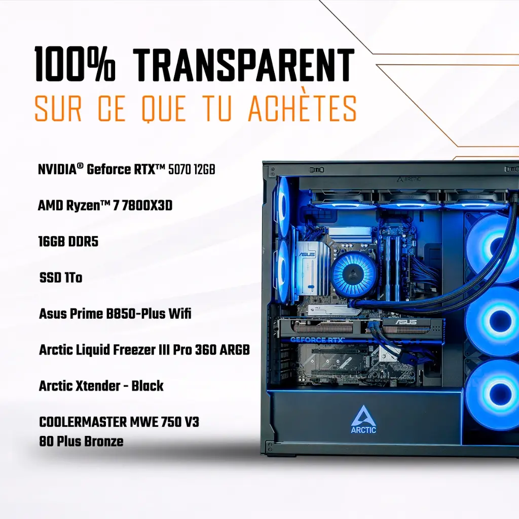 Graphique des performances FPS en 1440p du PC gamer Cheetoh Remastered avec RTX 5070 sur Valorant et Cyberpunk 2077