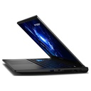 Vue latérale fine PC portable gamer ERAZER Scout E1 RTX 5050 Intel Core i5 17 pouces 16Go DDR5 écran 144Hz design noir performant