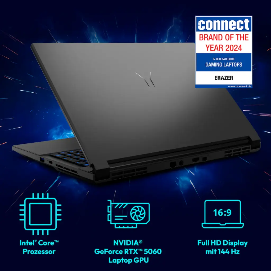ERAZER Deputy P1 Core 15" / RTX 5050 / Ultra 5 210H / 16GB DDR5 / 144Hz