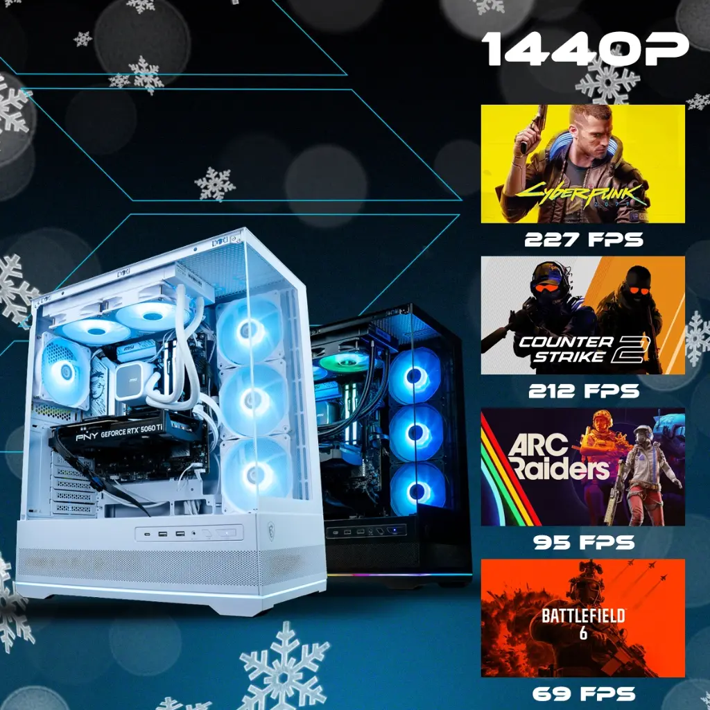 PC Rubis GeForce RTX™ 5060 Ti 16GB Powered by MSI