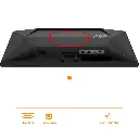 Vue de dessous de l'écran PC gamer AOC 25G4SRE montrant le port d'alimentation ainsi que les deux entrées HDMI, le DisplayPort et la prise casque