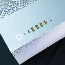 Panneau supérieur blanc USB et bouton power du PC gamer Mountain GeForce RTX™ 5080 configuration gaming 4K ultra