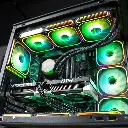 Vue de la connectique avant du boîtier NZXT avec ports USB et bouton Power du PC gamer Ascent X3D GEFORCE RTX™ 5080