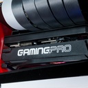 Vue rapprochée de la carte graphique GamingPro installée verticalement à l'intérieur du PC gamer Sneaker X GEFORCE RTX™ 5070 Ti