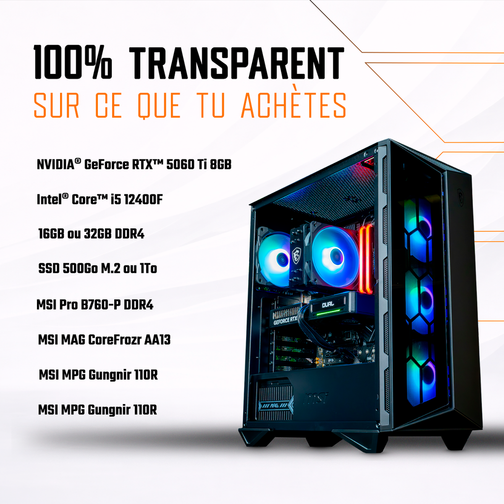 PC Spike GeForce RTX™ 5060 Ti 8GB