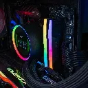 Visuel promotionnel du PC gamer Kraken : mémoire DDR5 RGB haute fréquence, refroidie par NZXT Kraken Elite 360 RGB, combinée à une RTX 5090 et un Ryzen 9 9950X3D pour une stabilité maximale et un style RGB premium