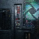 Visuel promotionnel du PC gamer Kraken : carte mère MSI X870E Gaming Plus WIFI avec connectique complète (USB 10G, USB-C, WiFi, Ethernet 2.5G, audio HD), offrant une compatibilité maximale pour tous vos périphériques