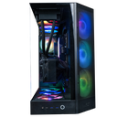 Visuel promotionnel du PC gamer Kraken : boîtier NZXT H9 Flow RGB+ avec panneau en verre trempé et design panoramique, mettant en valeur un setup RGB premium et un airflow optimisé pour des performances haut de gamme
