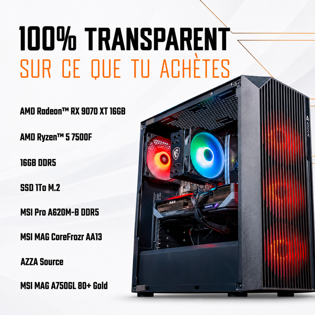 PC ANTI-CRISE MAX AMD Radeon™ RX 9070 XT