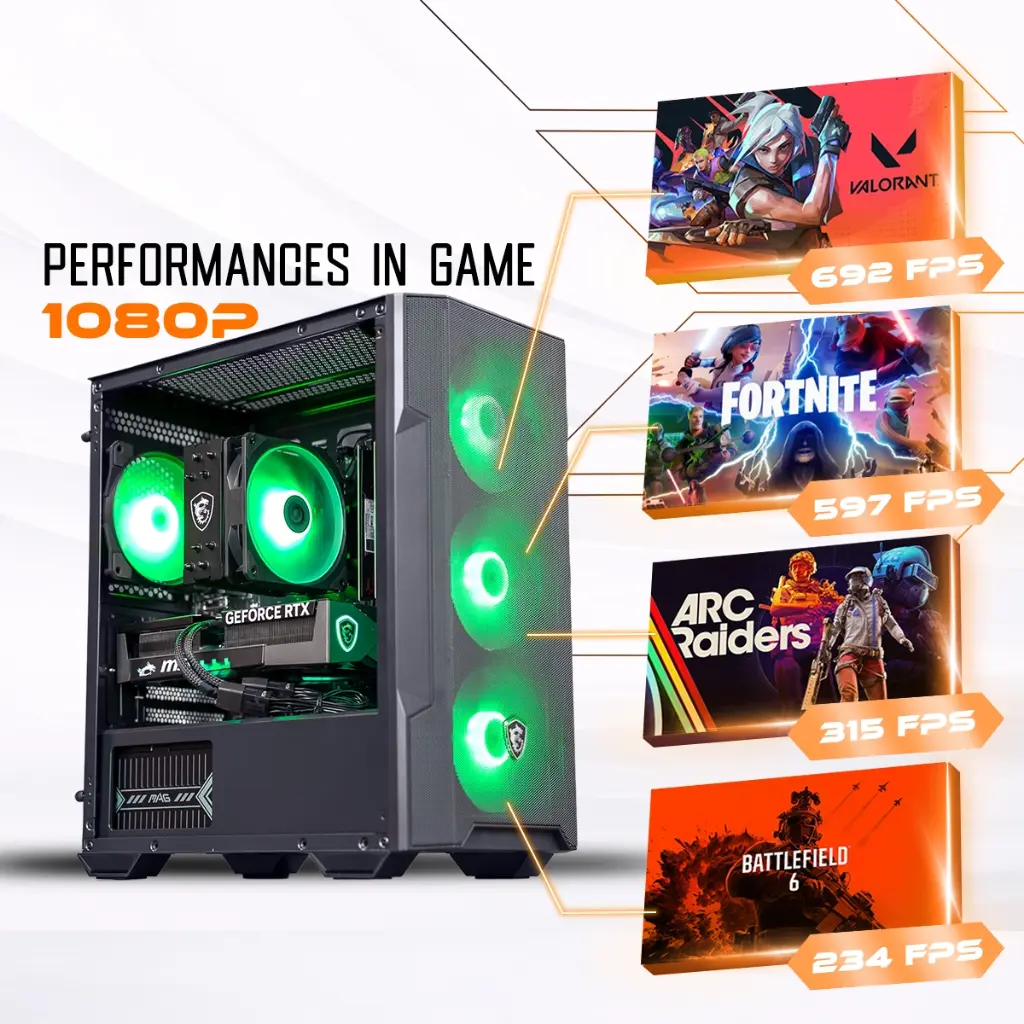 PC Mirage GeForce RTX™ 5060 Ti Powered by MSI