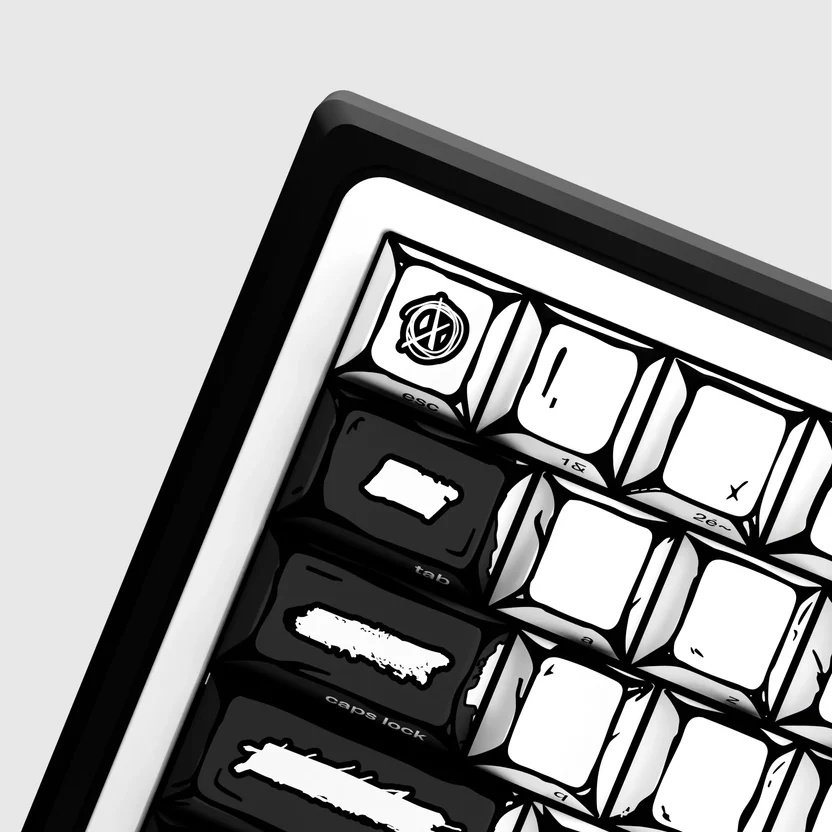 Clavier Magnétique 65% - Celshading Blanc