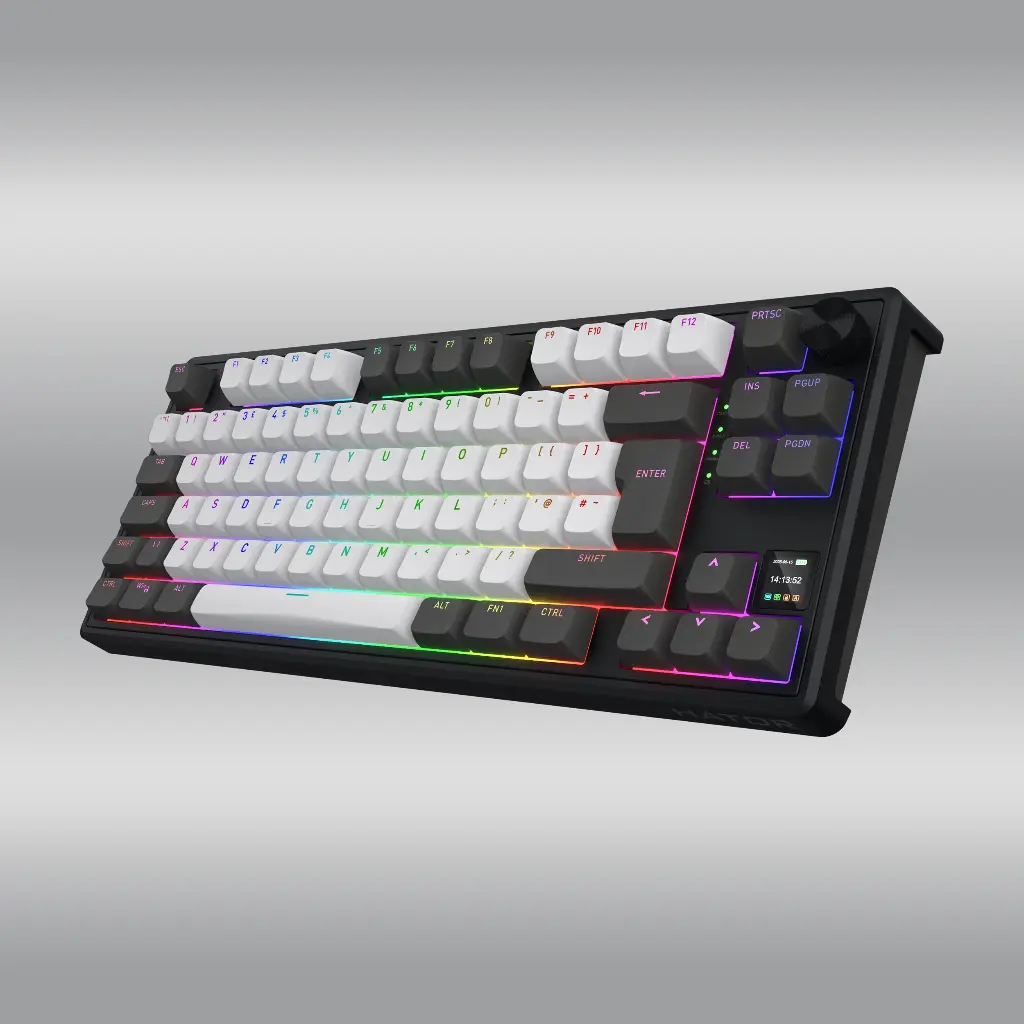 Vue du clavier mécanique HATOR Skyfall 80 PRO Wireless