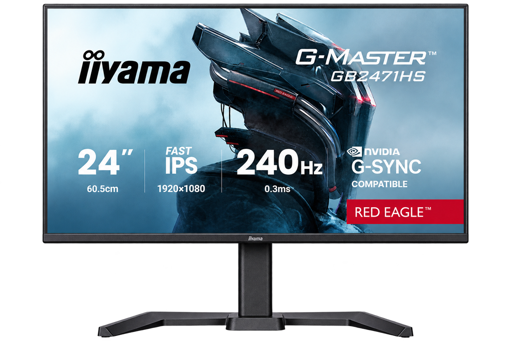 IIyama G-Master Red Eagle 24" / 240Hz / FHD / Fast IPS / Plat — pc-scherm
