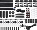 SOULWIT - Kit complet de gestion des câbles - 200 pièces - Black